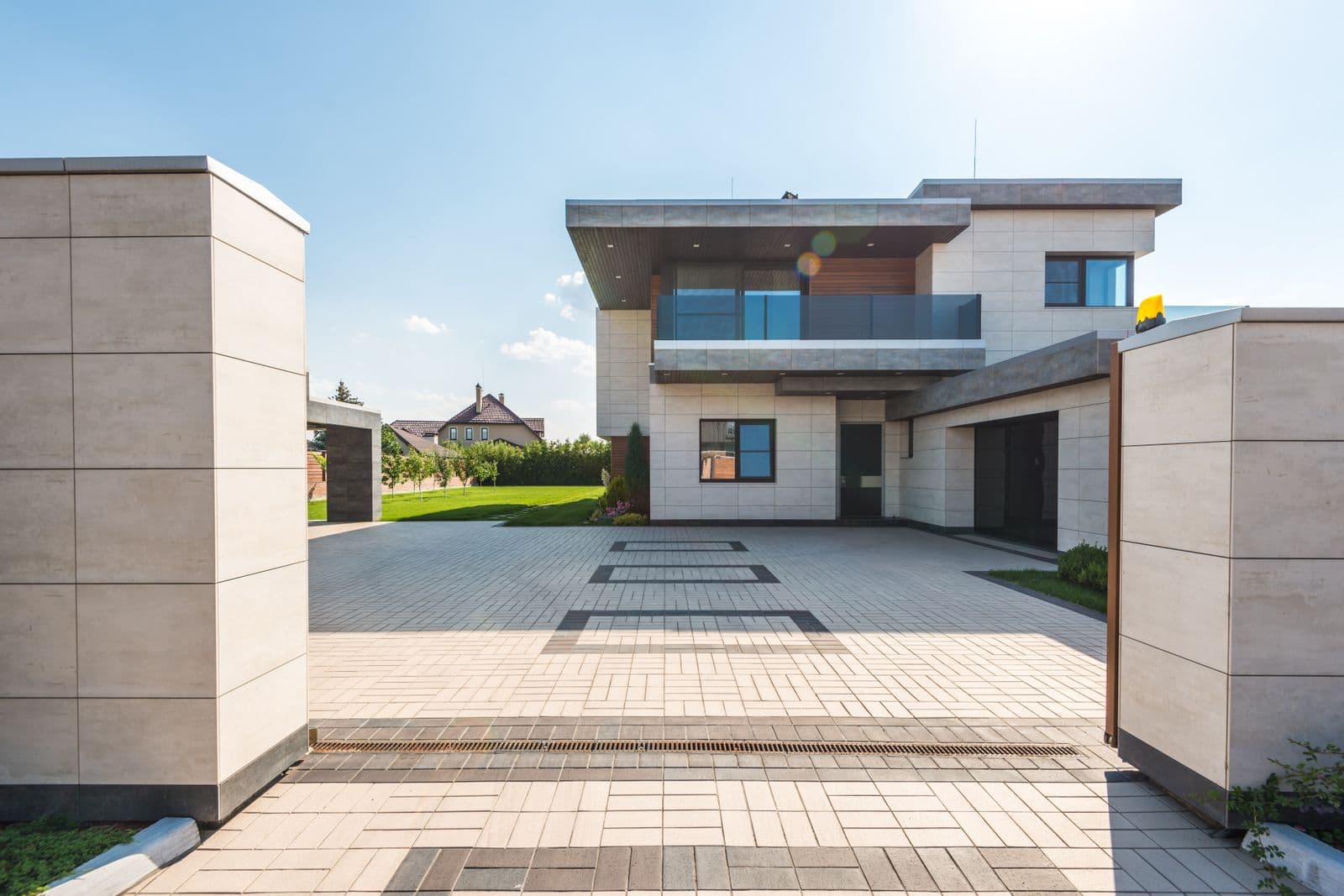 Herringbone driveway